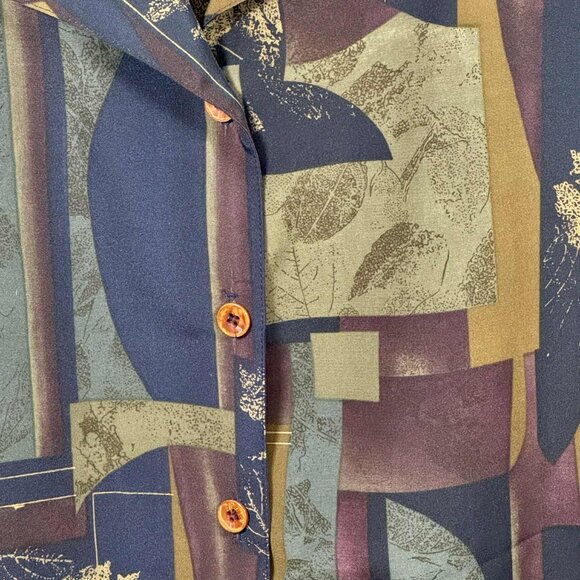 Vintage Truffles by YB Abstract Button-Up Blouse | Made in USA | Size 20W - Picture 2 of 8
